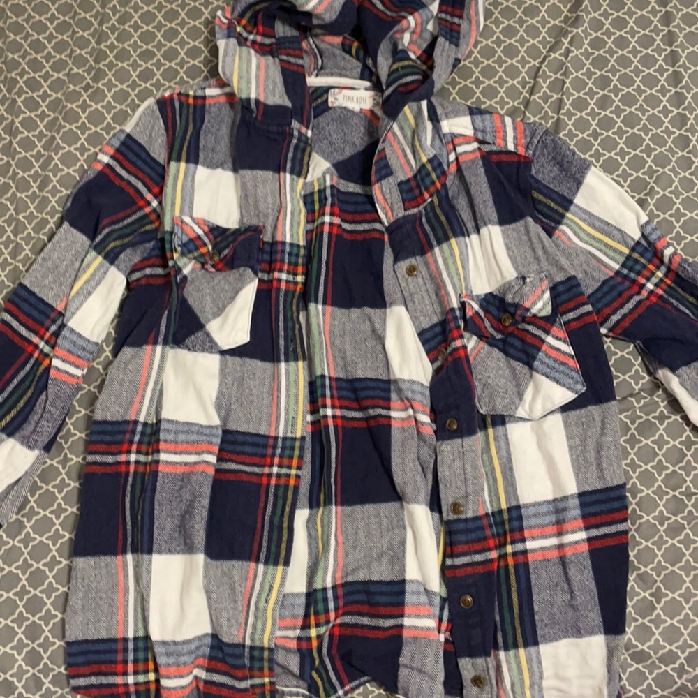 pink rose flannel